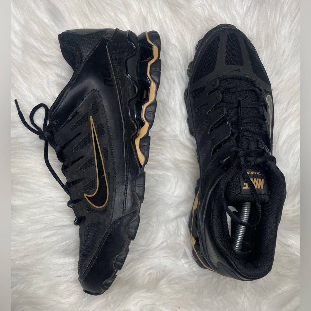 Nike Training Reax 8 TR Black Metallic Gold Mens Shoes Size 11.5 - Picture 11 of 14